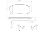 P83078N Sada brzdových destiček, kotoučová brzda BREMBO NAO LINE BREMBO
