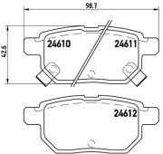 P 83 083 Sada brzdových destiček, kotoučová brzda PRIME LINE BREMBO