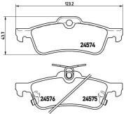 P 83 087 Sada brzdových destiček, kotoučová brzda PRIME LINE BREMBO