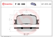 P 83 088 Brzdové destičky PRIME LINE BREMBO
