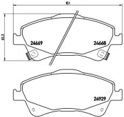 P 83 109 Sada brzdových destiček, kotoučová brzda PRIME LINE BREMBO