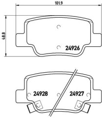 P 83 114 Sada brzdových destiček, kotoučová brzda PRIME LINE BREMBO