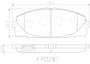 P83120N Sada brzdových destiček, kotoučová brzda PRIME LINE - Ceramic BREMBO