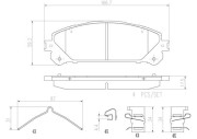 P83145N Sada brzdových destiček, kotoučová brzda BREMBO NAO LINE BREMBO