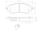 P83165N Sada brzdových destiček, kotoučová brzda BREMBO NAO LINE BREMBO