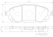 P83170N Sada brzdových destiček, kotoučová brzda BREMBO NAO LINE BREMBO