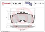 P 83 180 Sada brzdových destiček, kotoučová brzda PRIME LINE BREMBO