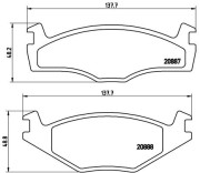 P 85 005 Sada brzdových destiček, kotoučová brzda PRIME LINE BREMBO