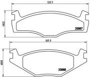 P 85 012 Sada brzdových destiček, kotoučová brzda PRIME LINE BREMBO