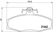 P 85 022 Sada brzdových destiček, kotoučová brzda PRIME LINE BREMBO