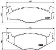 P 85 024 Sada brzdových destiček, kotoučová brzda PRIME LINE BREMBO