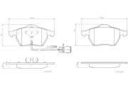 P85026N Sada brzdových destiček, kotoučová brzda BREMBO NAO LINE BREMBO