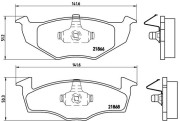 P 85 031 Sada brzdových destiček, kotoučová brzda PRIME LINE BREMBO