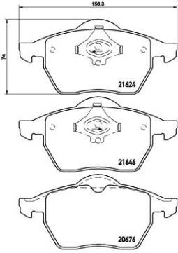 P 85 036 Sada brzdových destiček, kotoučová brzda PRIME LINE BREMBO