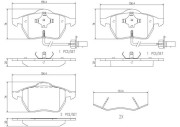 P85037N Sada brzdových destiček, kotoučová brzda PRIME LINE - Ceramic BREMBO