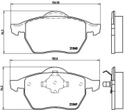 P 85 039 Sada brzdových destiček, kotoučová brzda PRIME LINE BREMBO