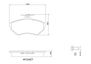 P85042N Sada brzdových destiček, kotoučová brzda PRIME LINE - Ceramic BREMBO