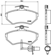 P 85 044 Sada brzdových destiček, kotoučová brzda PRIME LINE BREMBO