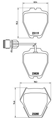 P 85 054 Sada brzdových destiček, kotoučová brzda PRIME LINE BREMBO