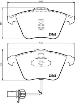 P 85 056 Sada brzdových destiček, kotoučová brzda PRIME LINE BREMBO