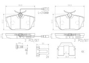 P85059N Sada brzdových destiček, kotoučová brzda PRIME LINE - Ceramic BREMBO