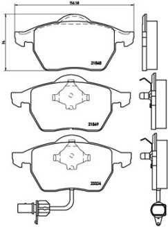 P 85 060 Sada brzdových destiček, kotoučová brzda PRIME LINE BREMBO