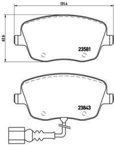 P 85 077 Sada brzdových destiček, kotoučová brzda PRIME LINE BREMBO