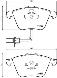 P 85 084 Sada brzdových destiček, kotoučová brzda PRIME LINE BREMBO