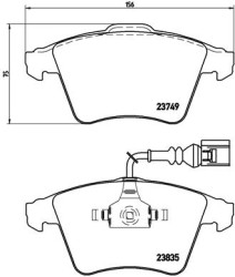 P 85 090 Sada brzdových destiček, kotoučová brzda PRIME LINE BREMBO