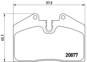 P 85 094 Sada brzdových destiček, kotoučová brzda PRIME LINE BREMBO