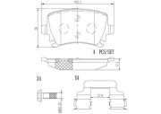 P85095N Sada brzdových destiček, kotoučová brzda PRIME LINE - Ceramic BREMBO