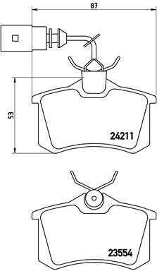 P 85 101 Sada brzdových destiček, kotoučová brzda PRIME LINE BREMBO