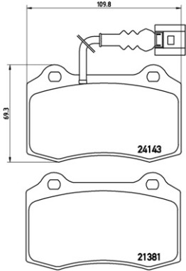 P 85 104 Sada brzdových destiček, kotoučová brzda PRIME LINE BREMBO