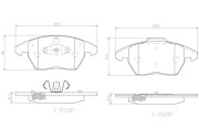 P85105N Sada brzdových destiček, kotoučová brzda PRIME LINE - Ceramic BREMBO