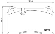 P 85 110 Sada brzdových destiček, kotoučová brzda PRIME LINE BREMBO