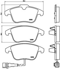 P 85 112 Sada brzdových destiček, kotoučová brzda PRIME LINE BREMBO