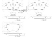 P85112N Sada brzdových destiček, kotoučová brzda PRIME LINE - Ceramic BREMBO