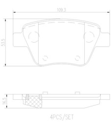 P85114N Sada brzdových destiček, kotoučová brzda PRIME LINE - Ceramic BREMBO