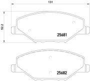 P 85 121 Sada brzdových destiček, kotoučová brzda PRIME LINE BREMBO