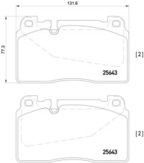 P 85 123 Sada brzdových destiček, kotoučová brzda PRIME LINE BREMBO