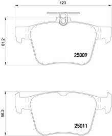 P 85 124X Sada brzdových destiček, kotoučová brzda XTRA LINE BREMBO