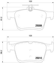 P 85 125 Sada brzdových destiček, kotoučová brzda PRIME LINE BREMBO