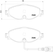 P 85 126E Sada brzdových destiček, kotoučová brzda TWO-PIECE DISCS LINE BREMBO