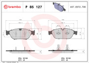 P 85 127 Sada brzdových destiček, kotoučová brzda PRIME LINE BREMBO