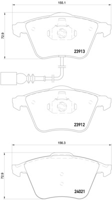 P 85 129X Sada brzdových destiček, kotoučová brzda XTRA LINE BREMBO