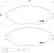 P 85 131 Sada brzdových destiček, kotoučová brzda PRIME LINE BREMBO