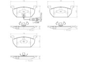 P85137N Sada brzdových destiček, kotoučová brzda BREMBO NAO LINE, DIRECTIONAL BRAKE PADS BREMBO