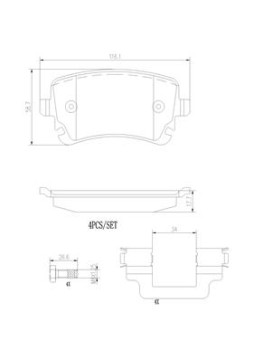 P85143N Sada brzdových destiček, kotoučová brzda PRIME LINE - Ceramic BREMBO