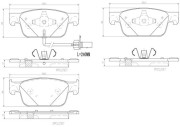 P85153N Sada brzdových destiček, kotoučová brzda BREMBO NAO LINE, DIRECTIONAL BRAKE PADS BREMBO