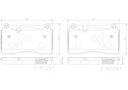 P85159N Sada brzdových destiček, kotoučová brzda BREMBO NAO LINE, DIRECTIONAL BRAKE PADS BREMBO